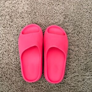 Vibrant Pink Slide Sandals